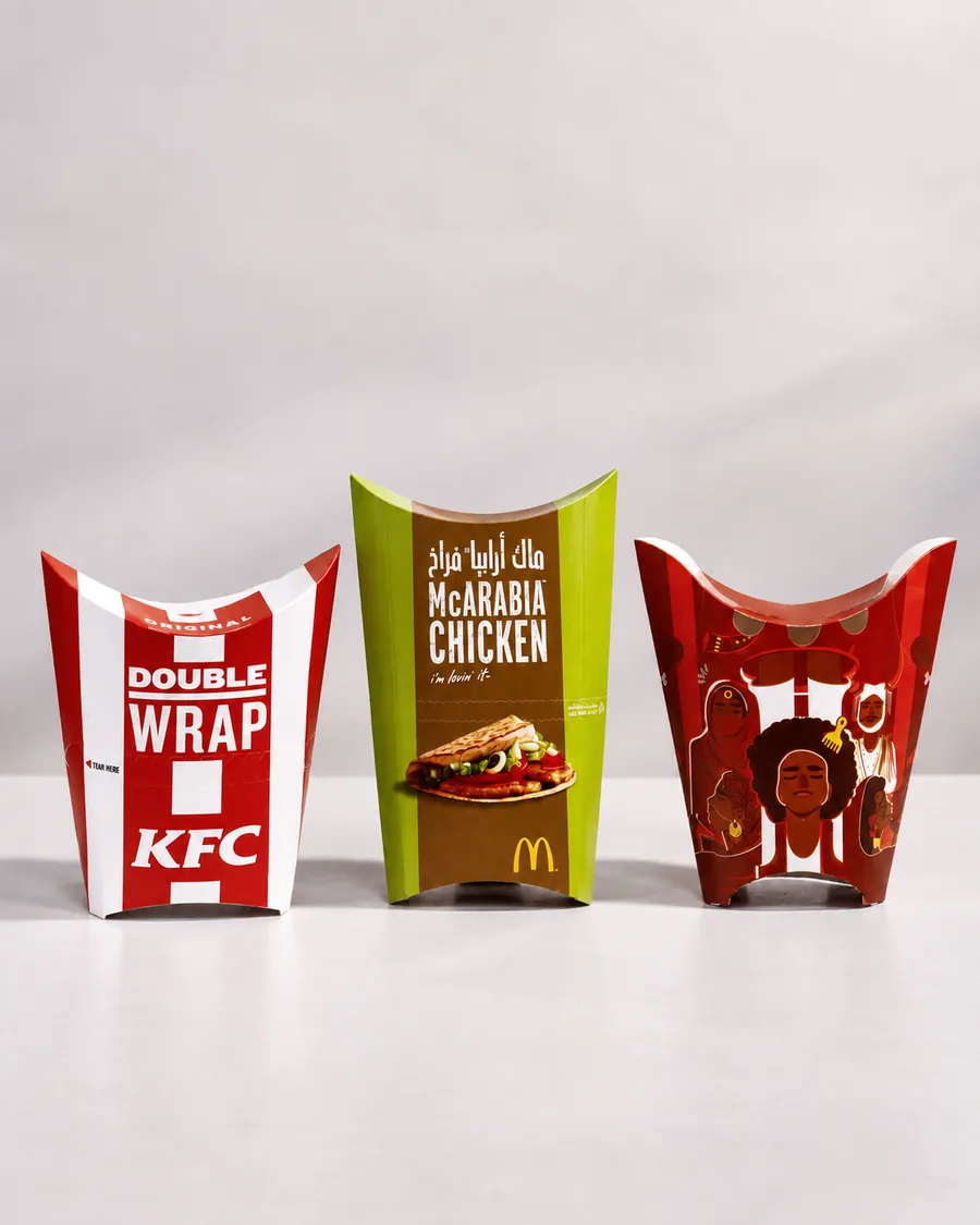 Wrap and fries packaging